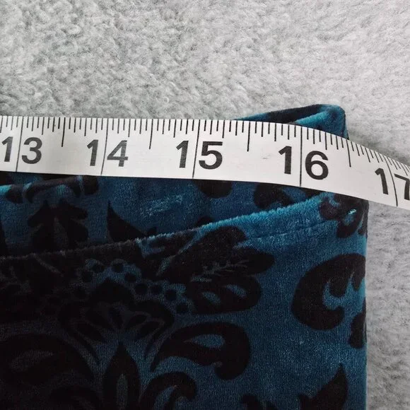 Chicos Womens Sz L Zenergy Leggings Velour Soft Comfy Stretch Lounge Bohemian - Picture 4 of 9